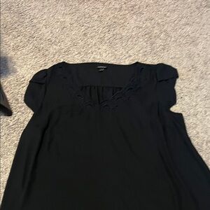 Torrid Black Blouse with Delicate Lace